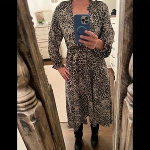 Banana Republic Leopard Print Midi Dress
